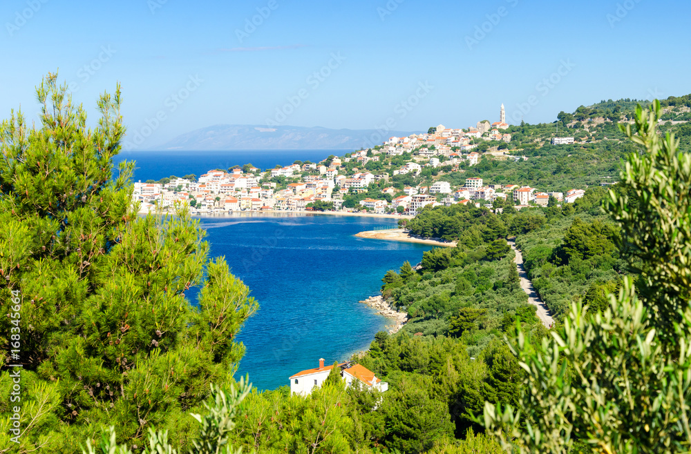 view on Igrane in Makarska riviera, Dalmatia, Croatia view on Igrane in Makarska riviera, Dalmatia, Croatia