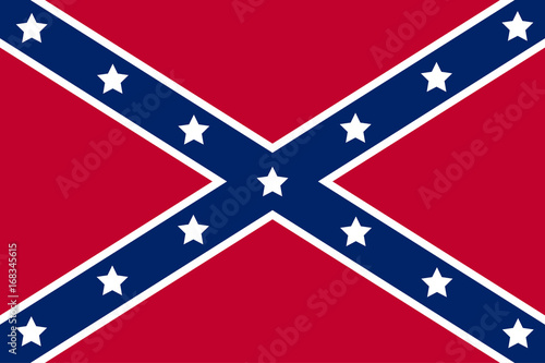 National flag of the Confederate States of America. Vector