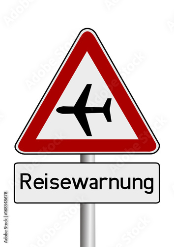 Achtung Flugzeug Reisewarnung