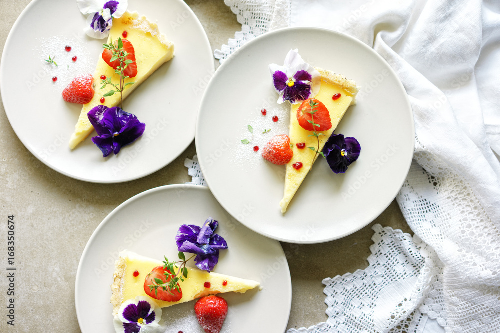 Summer dessert. Citrus tart. Summer dessert. Citrus tart.