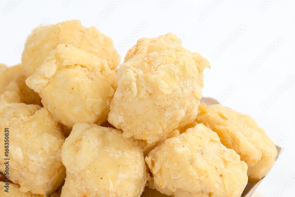 Deep fried crispy crisp tofu breaded with corn flake crumbs flour Deep fried crispy crisp tofu breaded with corn flake crumbs flour