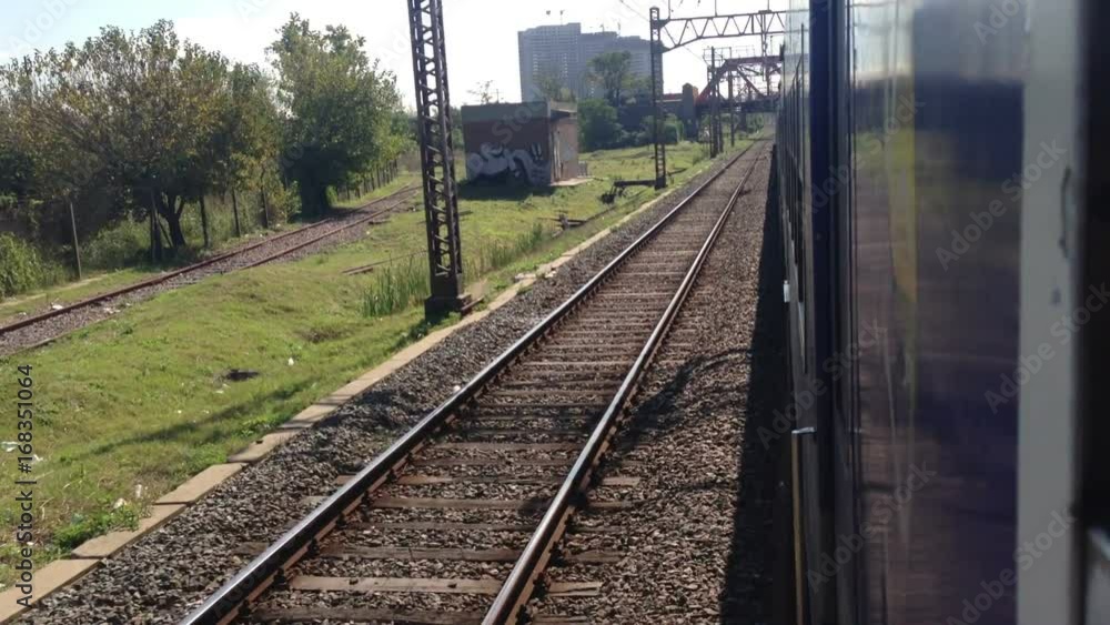 Train moving day POV - side