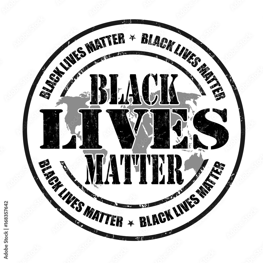 Black lives matter sign or stamp