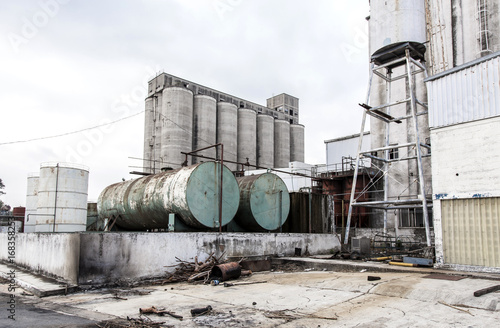 Old factory in industrial zone photo