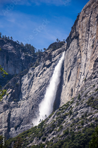 Mountain stream of the Yosemite waterfall