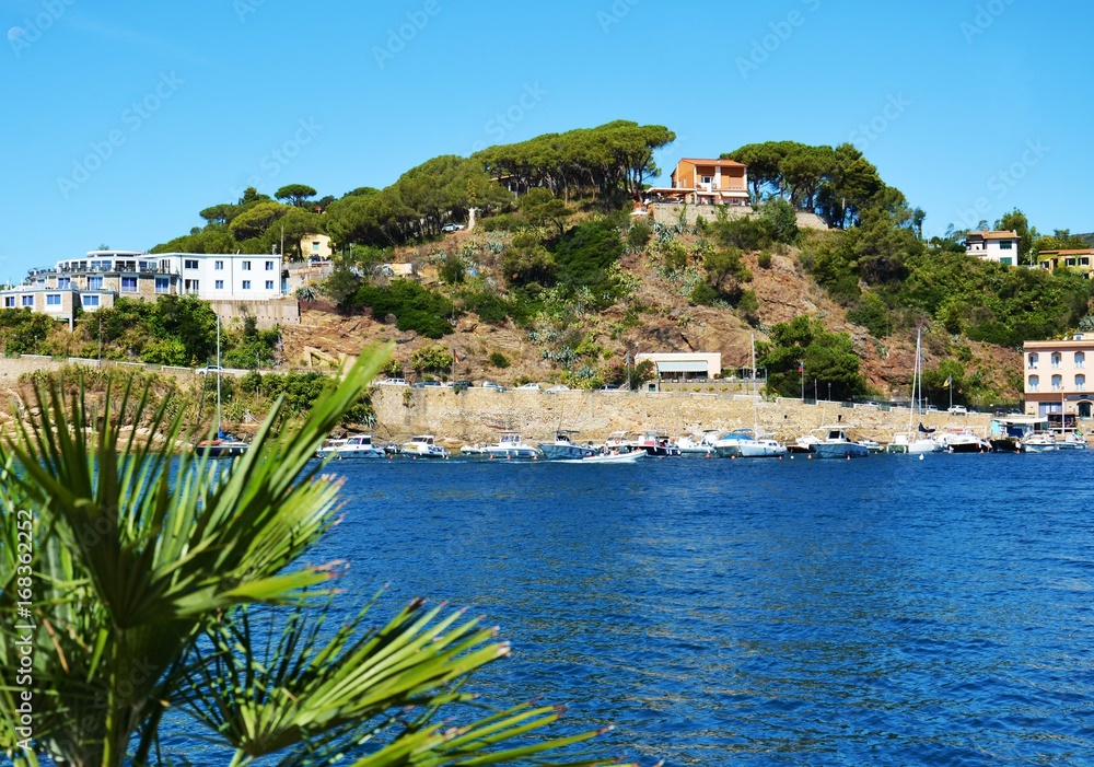 Elba island, panoramic view, romantic landscape