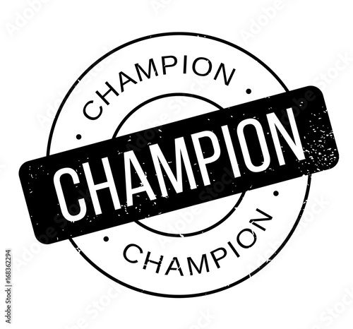 Champion rubber stamp. Grunge design with dust scratches. Effects can be easily removed for a clean, crisp look. Color is easily changed.