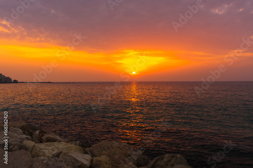 Sunset on the Mediterranean Sea