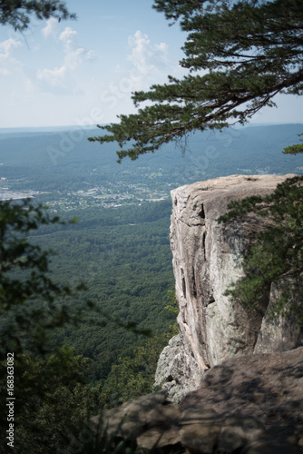 Mountain Rock Edge with City View