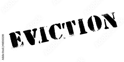 Eviction rubber stamp. Grunge design with dust scratches. Effects can be easily removed for a clean, crisp look. Color is easily changed.