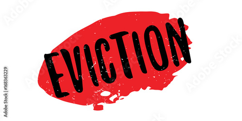 Eviction rubber stamp. Grunge design with dust scratches. Effects can be easily removed for a clean, crisp look. Color is easily changed.