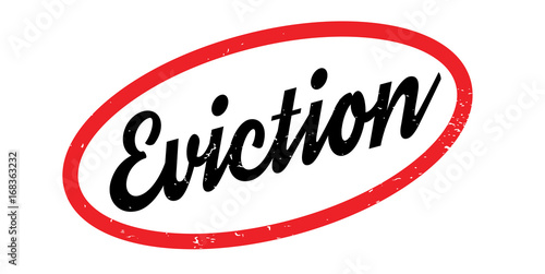 Eviction rubber stamp. Grunge design with dust scratches. Effects can be easily removed for a clean, crisp look. Color is easily changed.