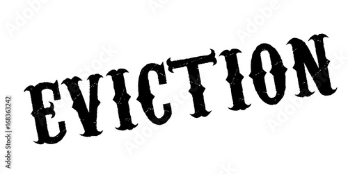 Eviction rubber stamp. Grunge design with dust scratches. Effects can be easily removed for a clean, crisp look. Color is easily changed.