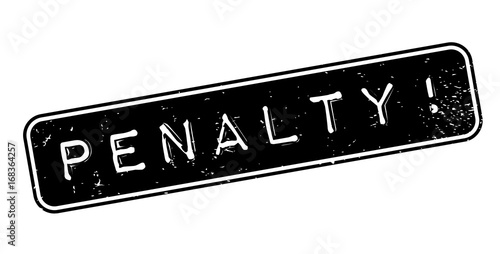 Penalty rubber stamp. Grunge design with dust scratches. Effects can be easily removed for a clean, crisp look. Color is easily changed.