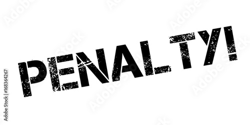 Penalty rubber stamp. Grunge design with dust scratches. Effects can be easily removed for a clean, crisp look. Color is easily changed.