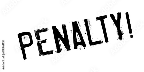 Penalty rubber stamp. Grunge design with dust scratches. Effects can be easily removed for a clean, crisp look. Color is easily changed.