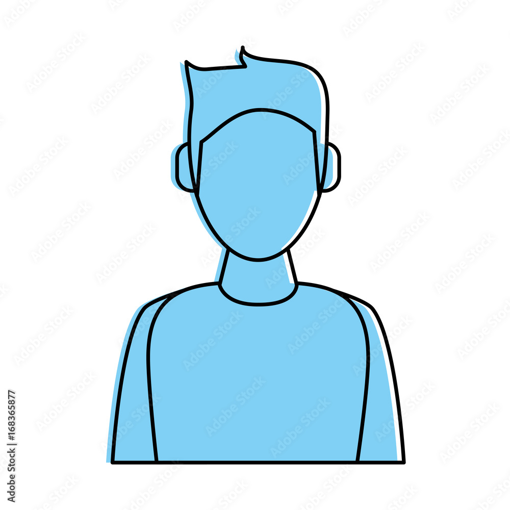 man avatar icon image vector illustration design blue color man avatar icon image vector illustration design blue color
