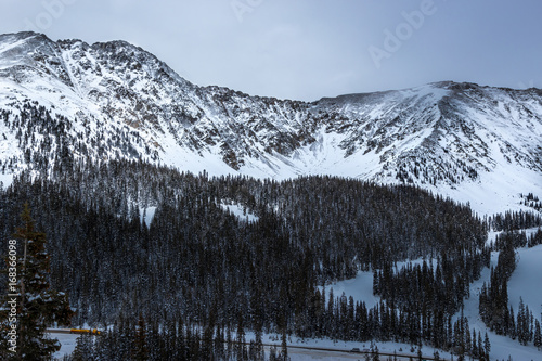 Mountain Peaks In Winter Near Loveland Pass