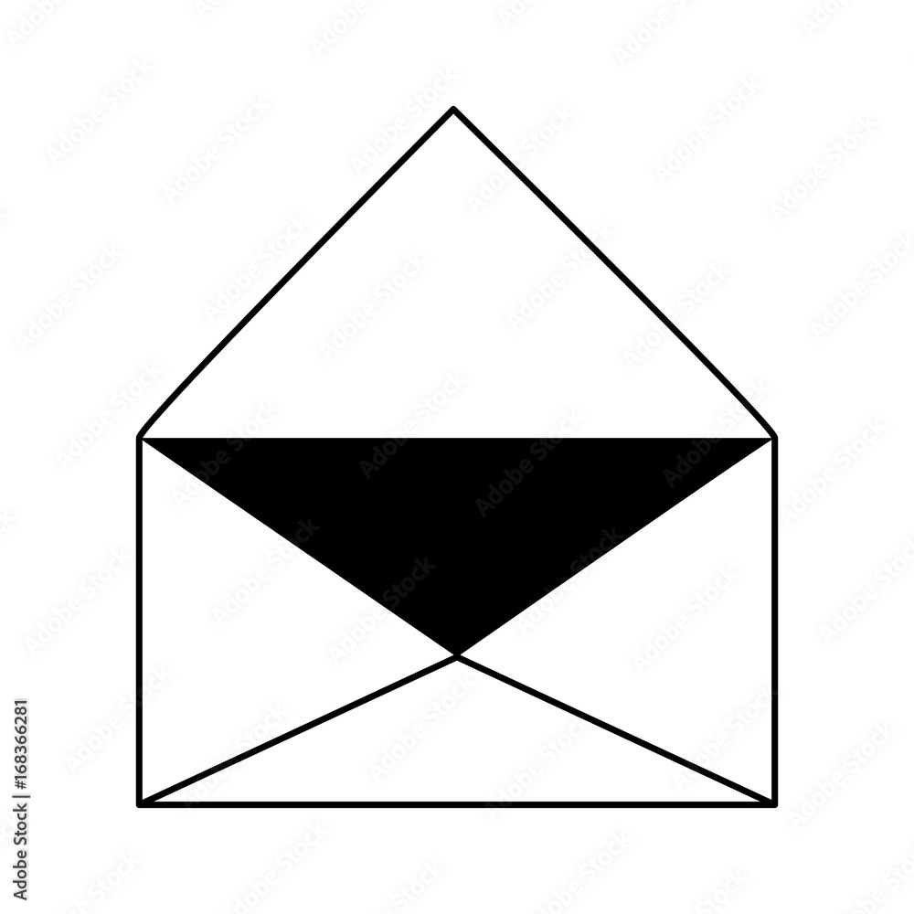 open message envelope icon image vector illustration design black and white open message envelope icon image vector illustration design black and white