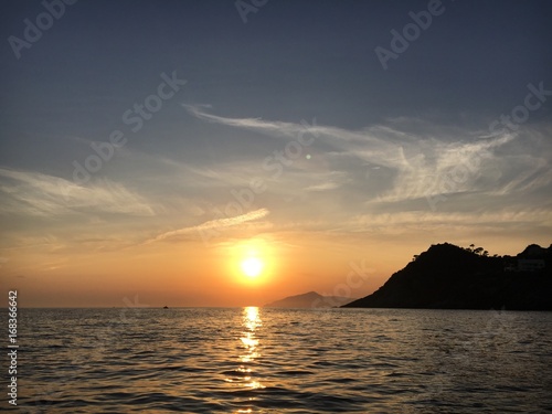 sea life - sunset in liguria