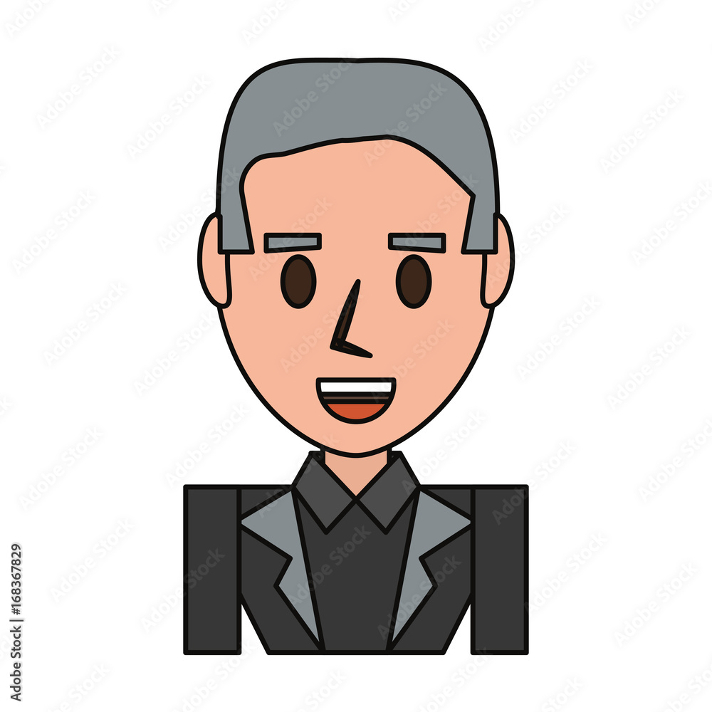 Businessman profile cartoon