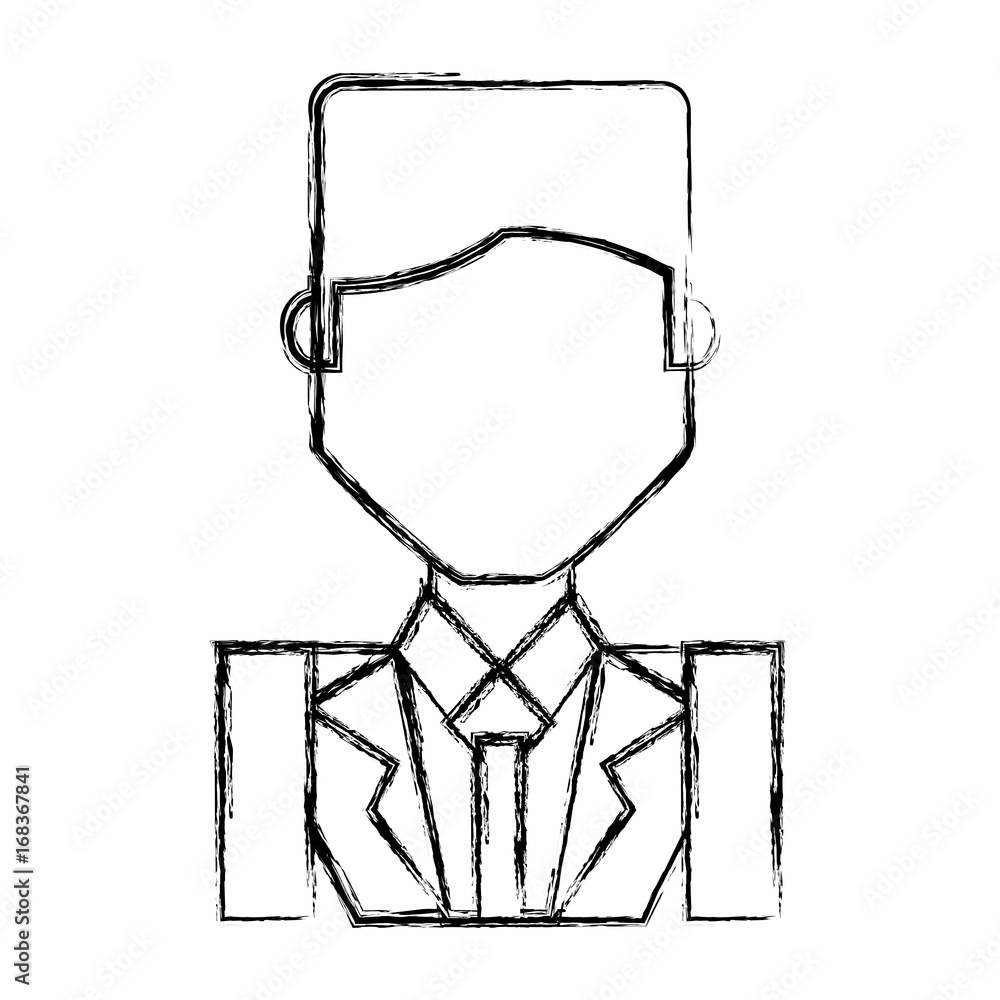 Businessman profile cartoon Businessman profile cartoon