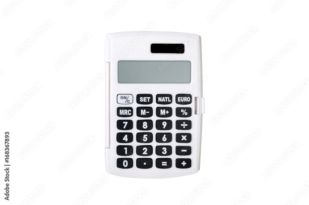 School calculator isolated on white background School calculator isolated on white background