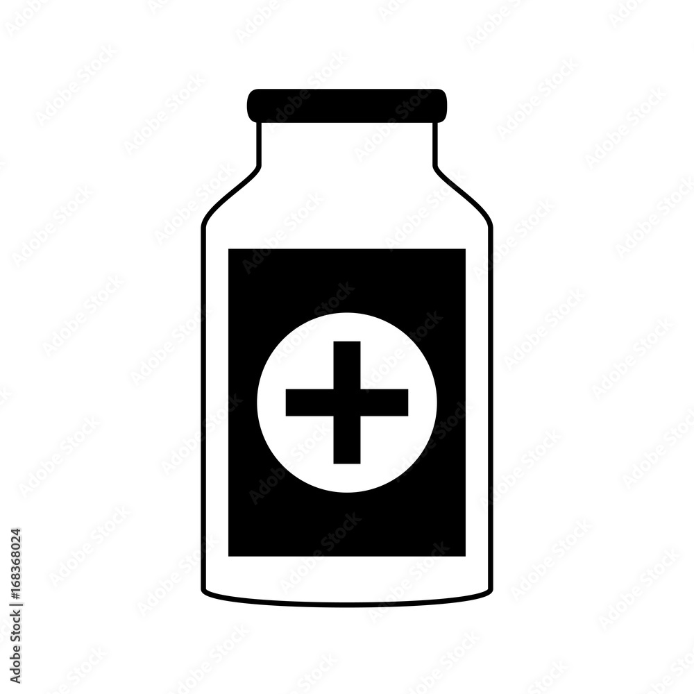 medication pills flask healthcare icon image vector illustration design black and white medication pills flask healthcare icon image vector illustration design black and white