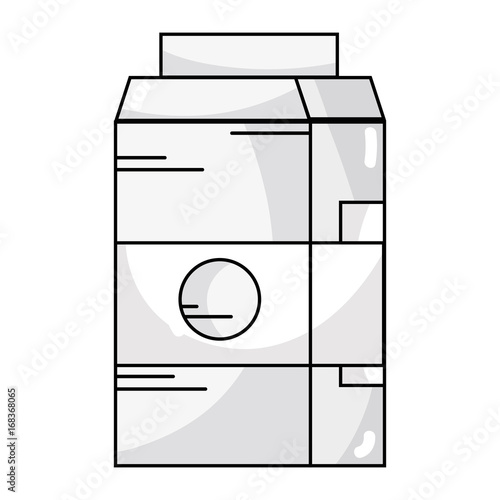 line delicious milk box with nutrients ingredients