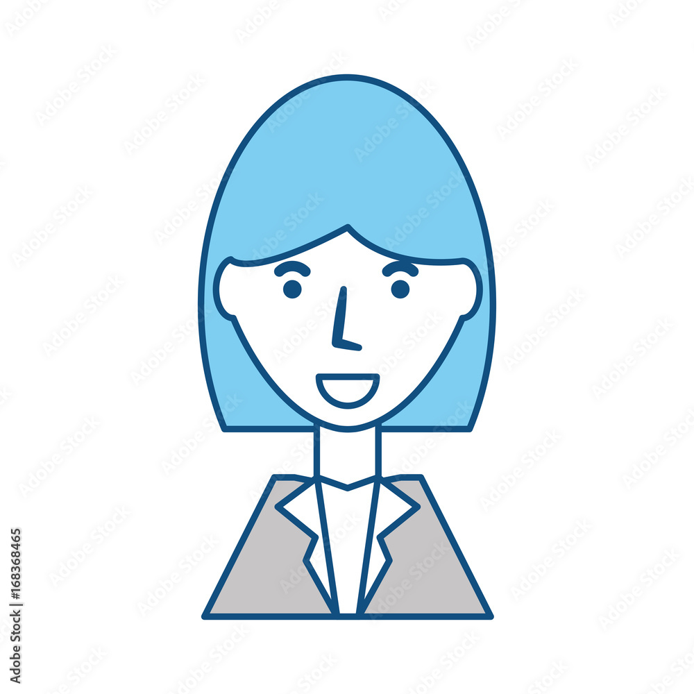 Business woman profile cartoon Business woman profile cartoon