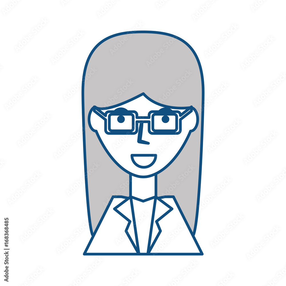 Business woman profile cartoon Business woman profile cartoon