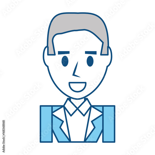 Businessman profile cartoon