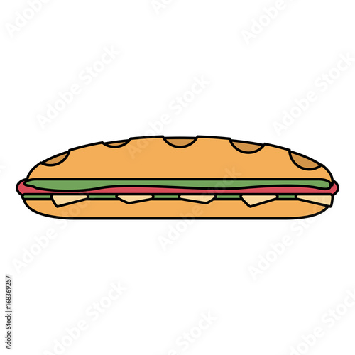 sandwich fast food icon image vector illustration design 