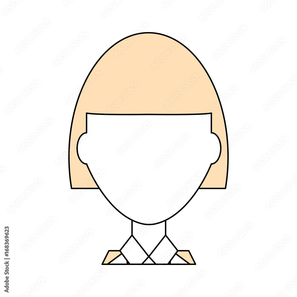 Business woman profile cartoon Business woman profile cartoon