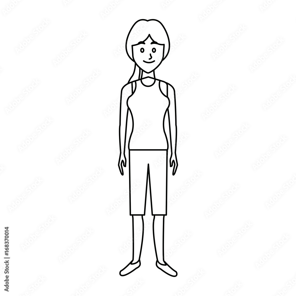 beautiful woman character people standing vector illustration beautiful woman character people standing vector illustration