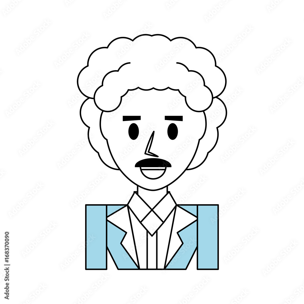 Businessman profile cartoon