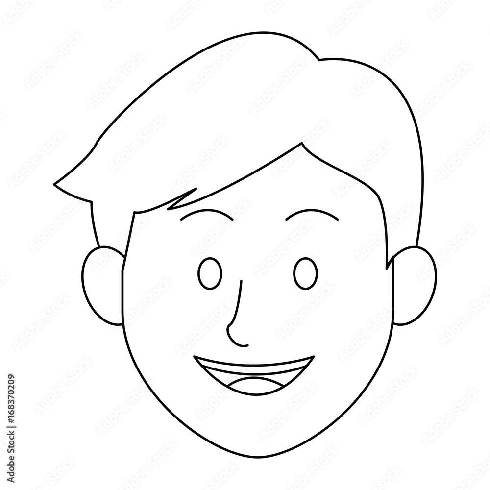man character face avatar male outline image vector illustration man character face avatar male outline image vector illustration