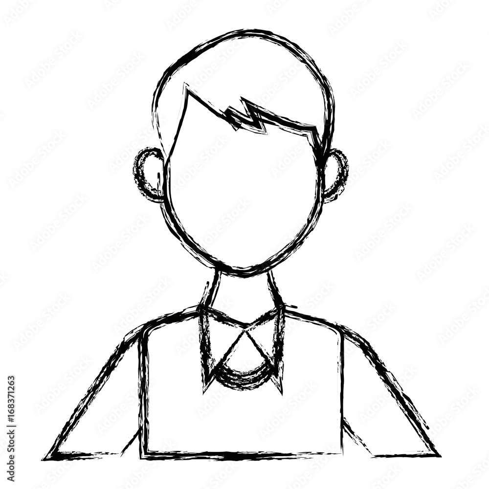 portrait of a young man character on white background vector illustration portrait of a young man character on white background vector illustration