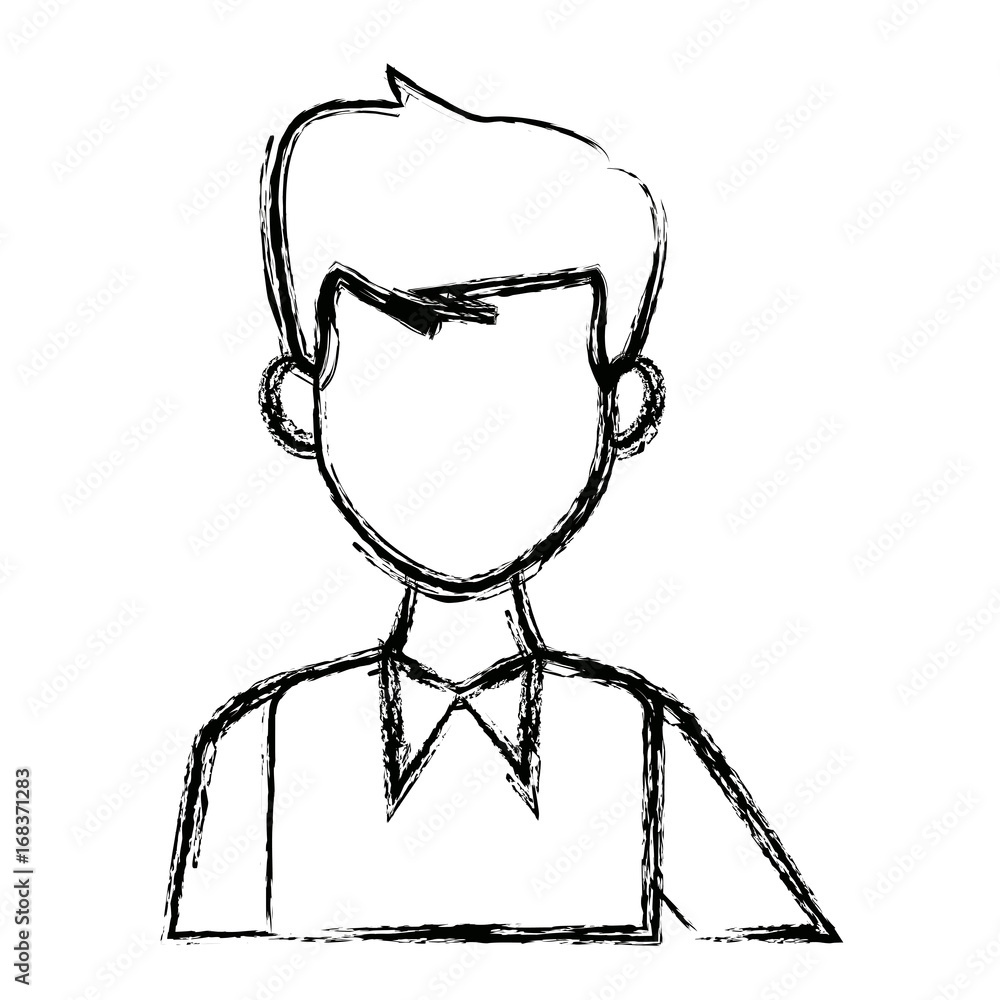 portrait of a young man character on white background vector illustration portrait of a young man character on white background vector illustration