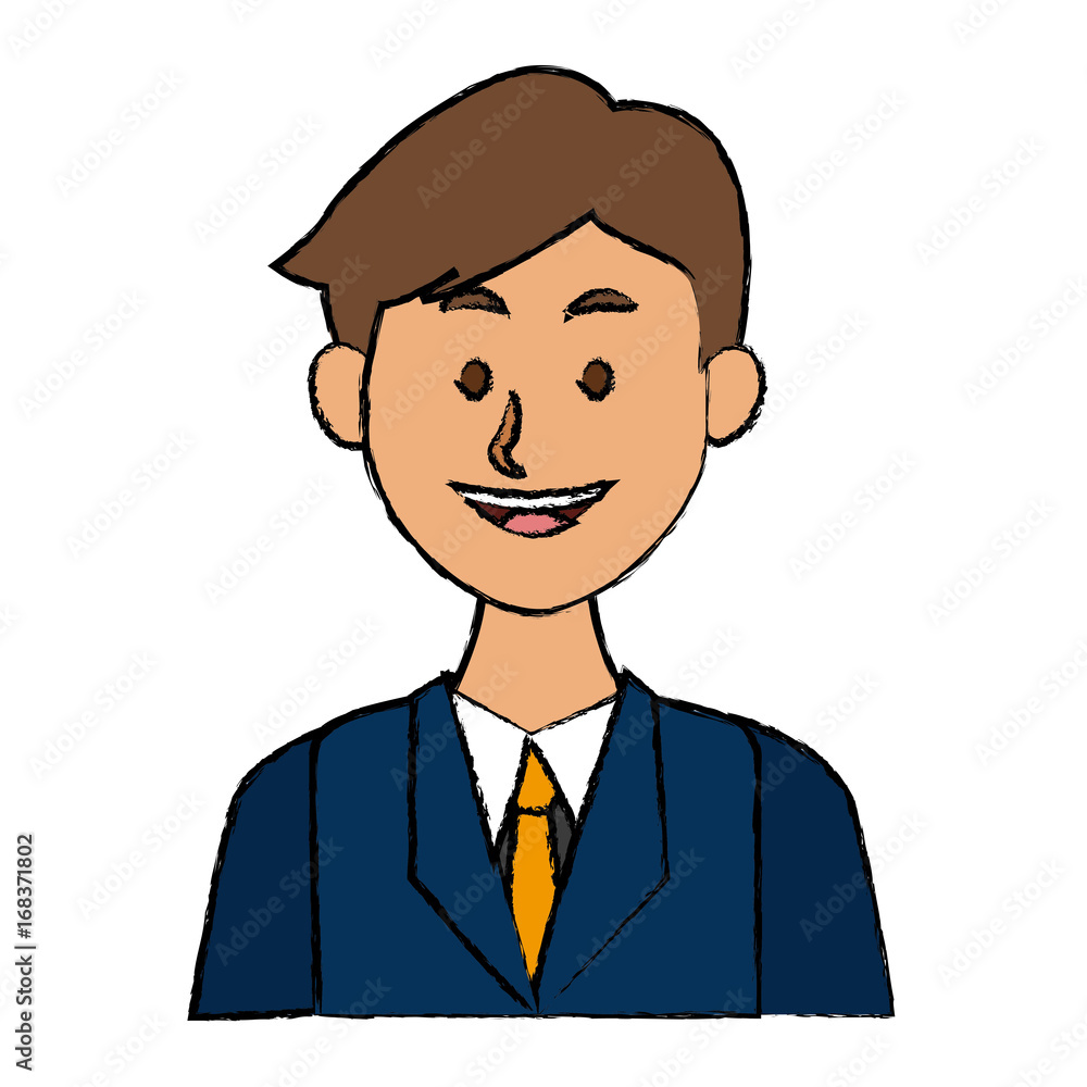 portrait of a businessman character on white background vector illustration portrait of a businessman character on white background vector illustration