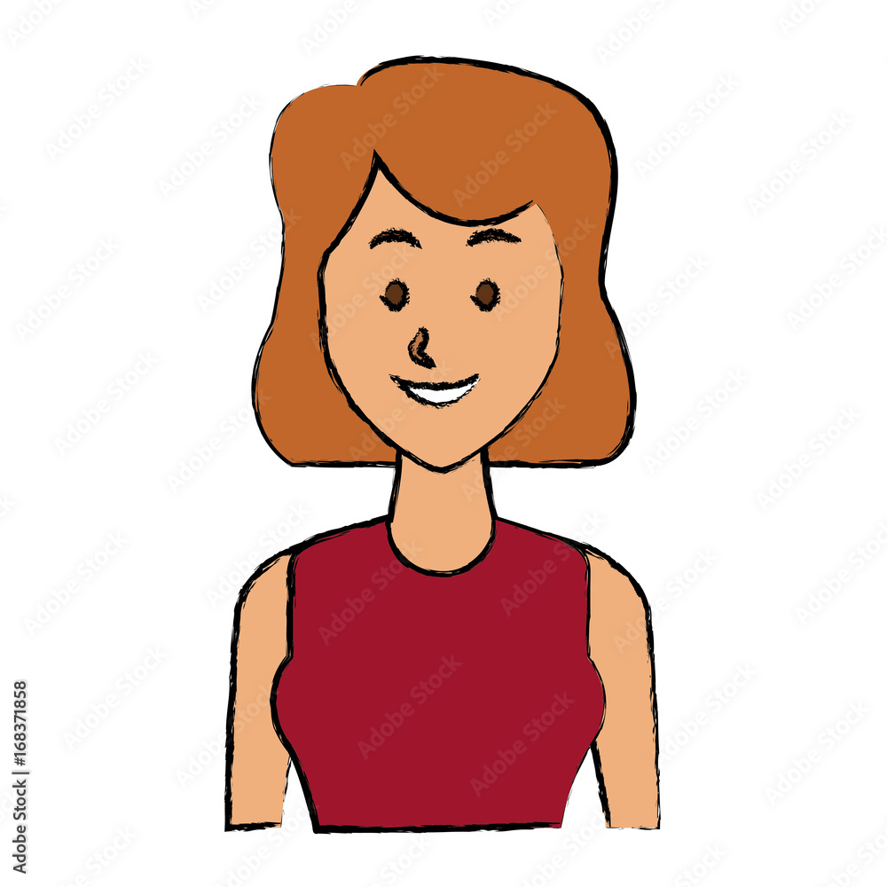 portrait young woman avatar female smile vector illustration portrait young woman avatar female smile vector illustration