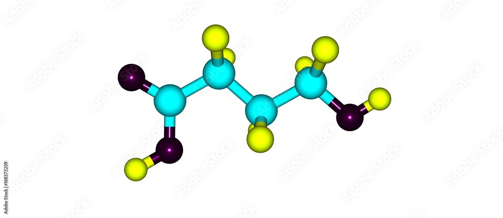 Hydroxybutyric acid molecular structure isolated on white Hydroxybutyric acid molecular structure isolated on white