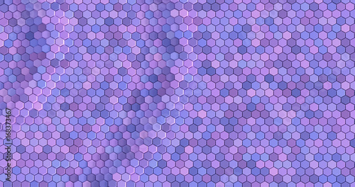 Wallpaper Mural Floating surface made with hexagons.
