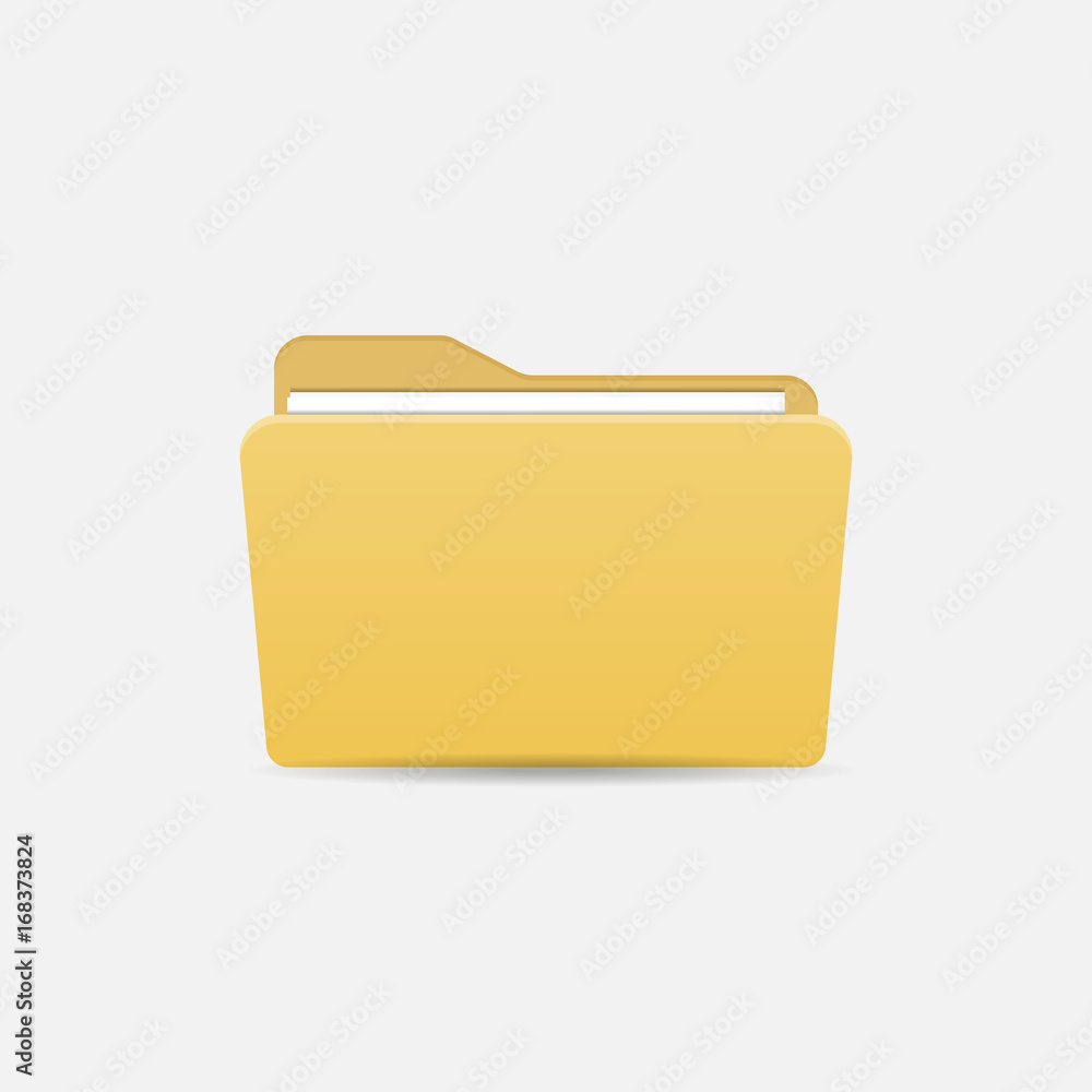 Folder icon. Flat design graphic illustration. Vector folder icon Folder icon. Flat design graphic illustration. Vector folder icon