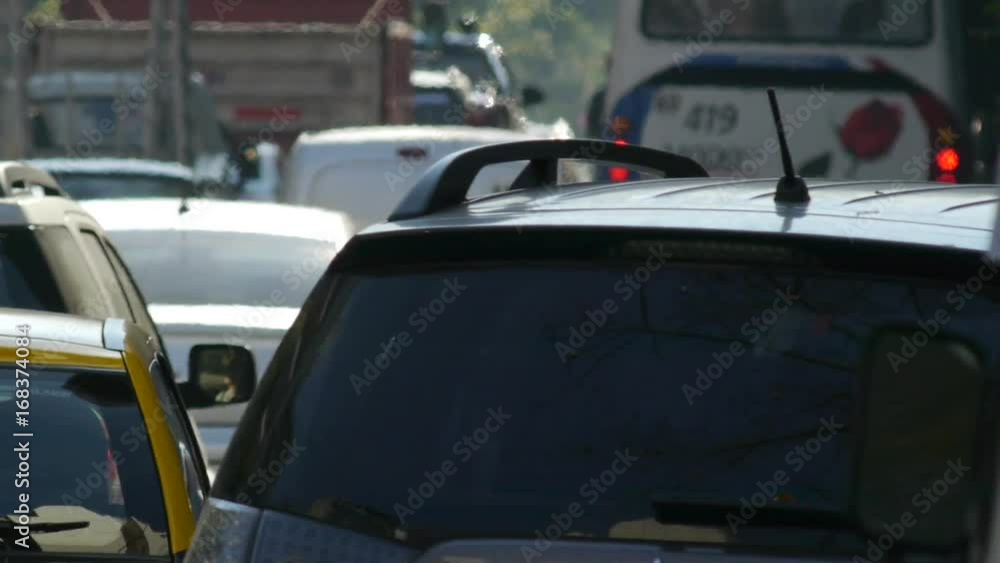Traffic Jam in the city. Sunny Day. Traffic Jam in the city. Sunny Day.