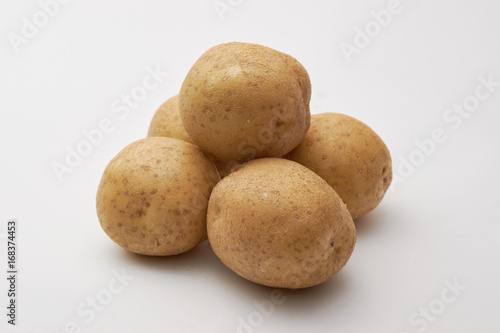 White background Potato group