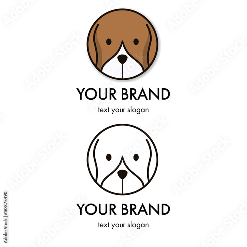 Beagle dog logo vector
