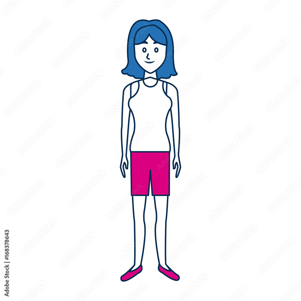 beautiful woman character people standing vector illustration beautiful woman character people standing vector illustration