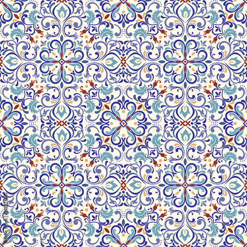 Seamless background from a floral ornament, Fashionable modern wallpaper, tiles or textile
