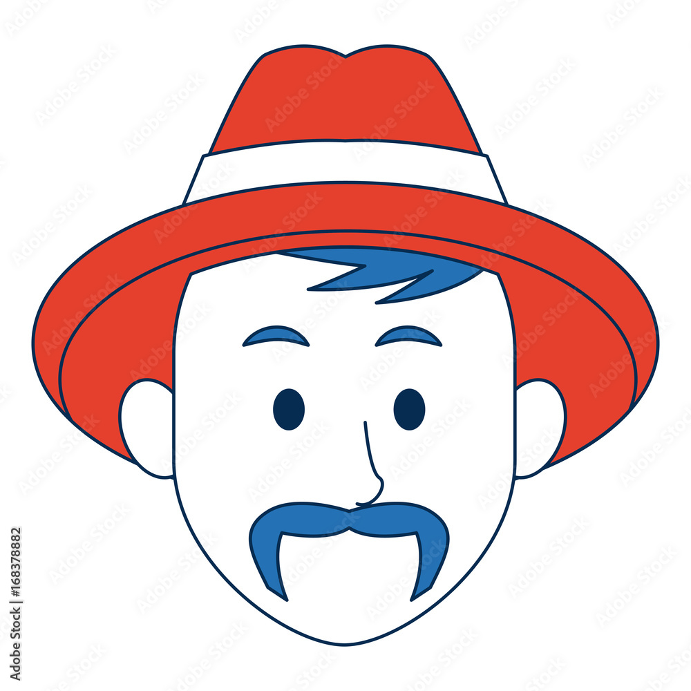 man with hat character face avatar male vector illustration man with hat character face avatar male vector illustration